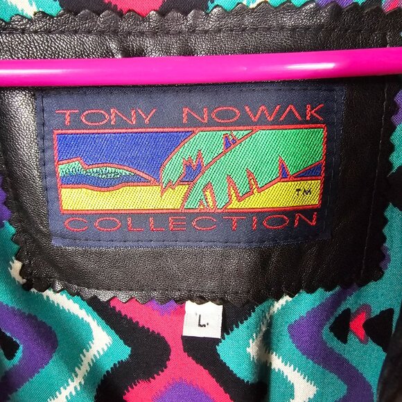 VTG Tony Nowak Country Star Hollywood Leather Jacket L Western Rockabilly Retro - Picture 4 of 12